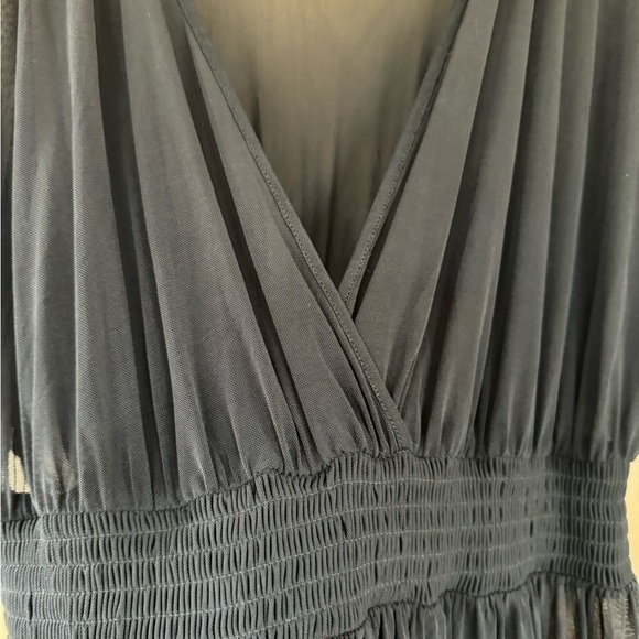 Torrid Sheer Black V-Neck Elastic Waist Dress/Cover Up - size 1 - Picture 5 of 11